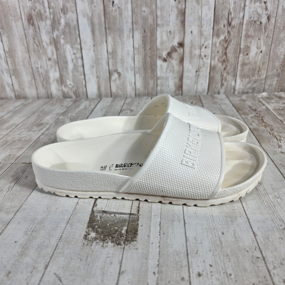 Birkenstock Barbados EVA White Slide Sandals‎ Women's Size 40 US 9 Waterproof